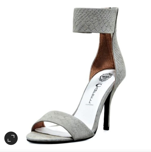 Jeffrey Campbell Inaba Snake Embossed Ankle Band Heel Size 9.5 - Picture 1 of 7